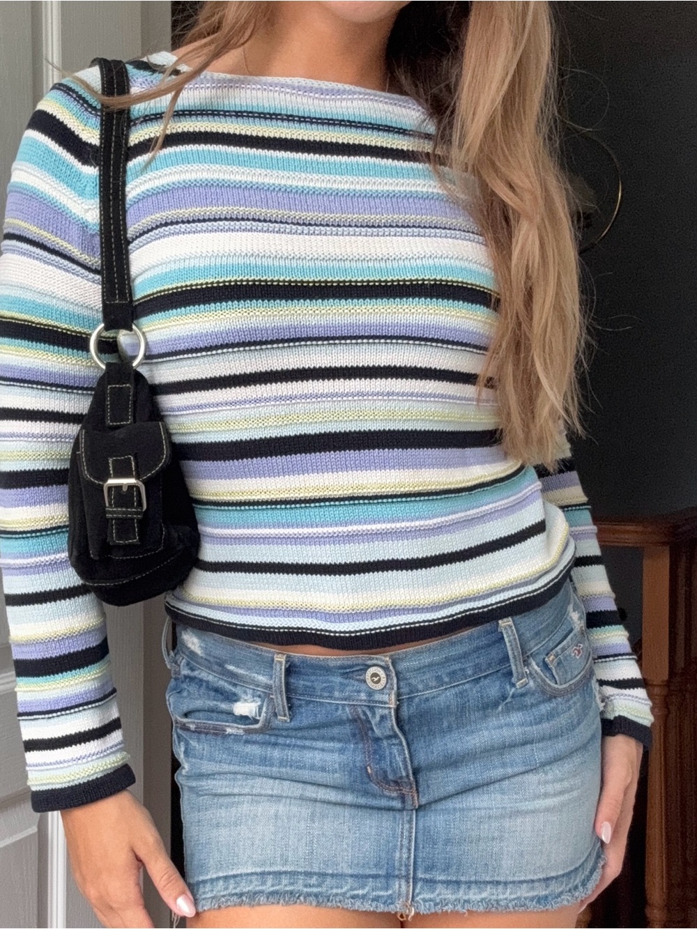 Vintage Striped Boatneck Sweater
